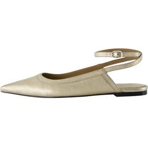 NEW FREE PEOPLE women's jules point wrap flats in gold